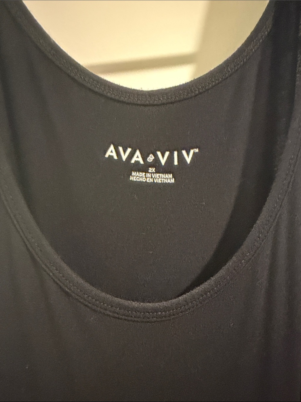 AVA & VIV Black Sleeveless Maxi Dress - Relaxed Scoop Neck with pockets - Picture 3 of 3